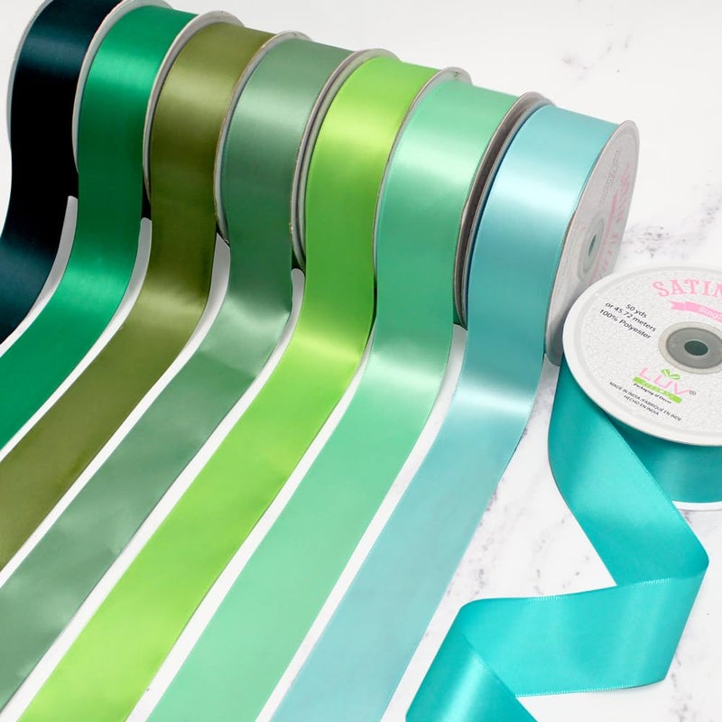 LUV RIBBONS شريط ساتان بوجه واحد 1.5 بوصة × 50 ياردة من أفكار إبداعية، لتغليف الهدايا والحرف وزينة الزفاف والأقواس وتنسيق الزهور - Image 4